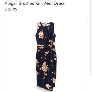 Nine Britton - Brushed Knit Midi Navy Dress XS